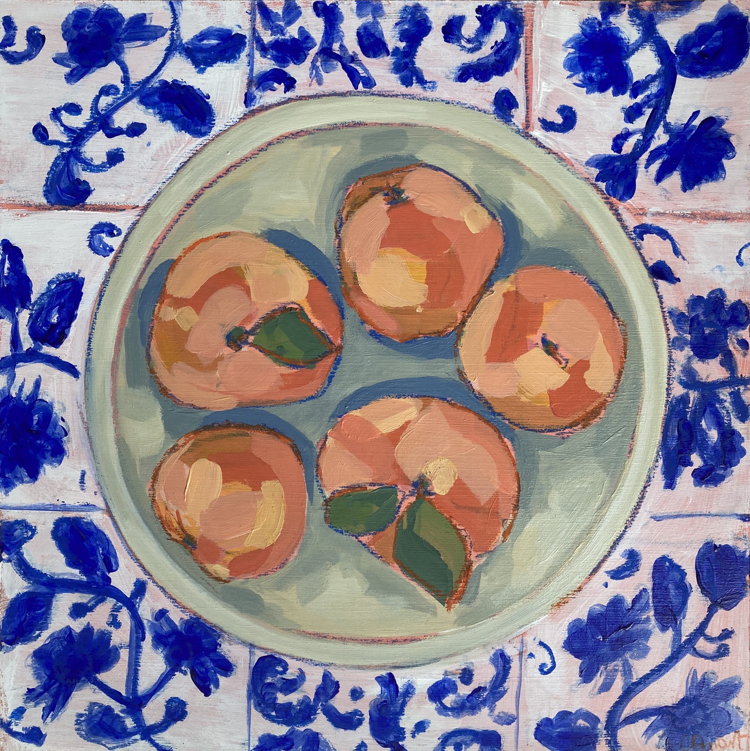 peaches and spanish tiles 3
